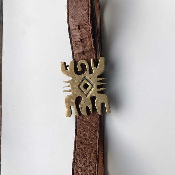 Justin x vintage x ostrich belt - Picture 1 of 6